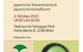 Im Teehaus im Setagaya Park in Wien kannst du in die japanische Teezeremonie und die japanische Kampfkunst hinein schnuppern.