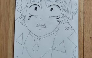 Auch der japanische Anime Demon Slayer wurde im Inktober von Manuela Ito-Loidl gezeichnet.
