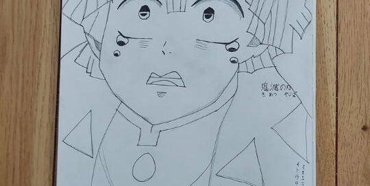 Auch der japanische Anime Demon Slayer wurde im Inktober von Manuela Ito-Loidl gezeichnet.