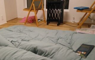 Manuela Ito-Loidl's erste Nacht in ihrem neuen Zuhause in Japan.
