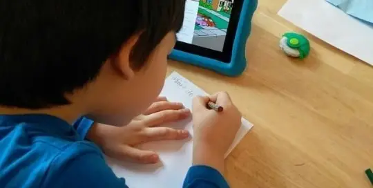 Homeschooling und Homeoffice im Hause Ito-Loidl - natürlich darf auch Japanisch lernen nicht fehlen.