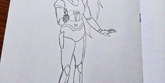 Der Anime Saber Rider hat auch im Inktober einen Platz bekommen.