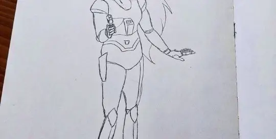 Der Anime Saber Rider hat auch im Inktober einen Platz bekommen.
