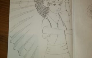 Manuela Ito-Loidl hat für den Inktober Temari von Naruto gezeichnet.