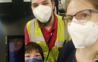 Am Flughafen Richtung Japan traf ich einen meiner Japanisch-Schüler.