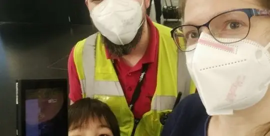 Am Flughafen Richtung Japan traf ich einen meiner Japanisch-Schüler.