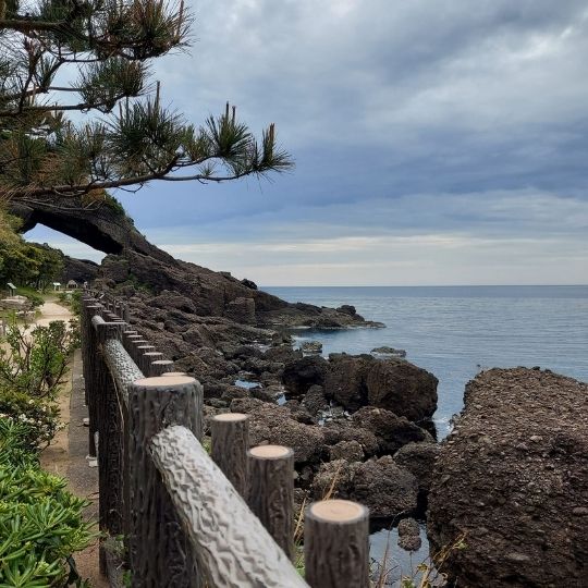 Der Ausblick auf das Meer in Echizen, einem Teil von Fukui.