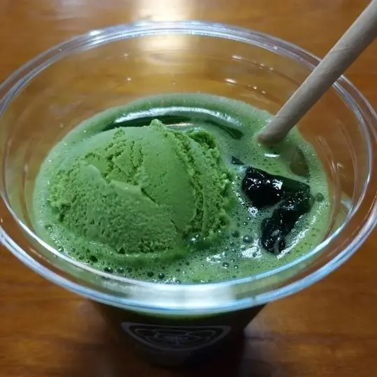 Japanische Küche mit Matcha bei dem  Matcha-Event in dem japanischen Tempel.