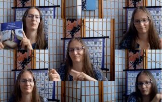 Manuela Ito-Loidl überlegt wie sie ihre Bücher zum Japanisch lernen am besten beschreiben könnte.