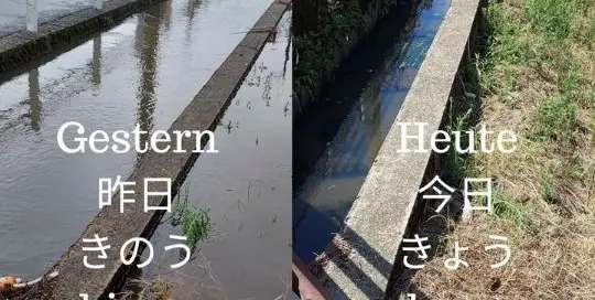 Gestern hatten wir Hochwasser in der Stadt Fukui in Japan.