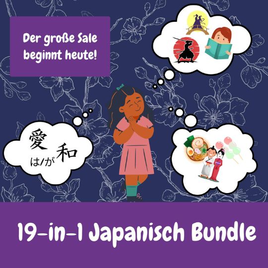 Heute beginnt der große Sale des 19-in-1 Japanisch Bundle zum extra Japanisch lernen.