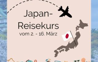 Letzte Chance um sich für den Japan-Reisekurs anzumelden. Dieser findet in einer Woche statt und bereitet dich auf deine nächste Japanreise hervorragend vor.