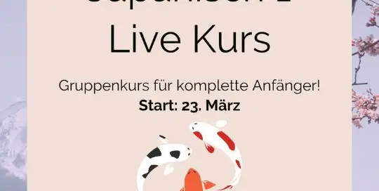 Du möchtest Japanisch lernen, suchst aber noch nach dem passenden Kurs dafür? Am 23. März beginnt der nächste Japanisch 1-Kurs von japanischlernen.at mir Conny-Sensei!