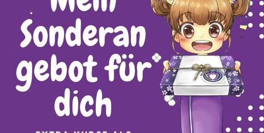 Heute und morgen bekommst du, wenn du unseren neuen A1.0 oder A1 Japanisch Kurs buchst, folgende Goodies dazu.