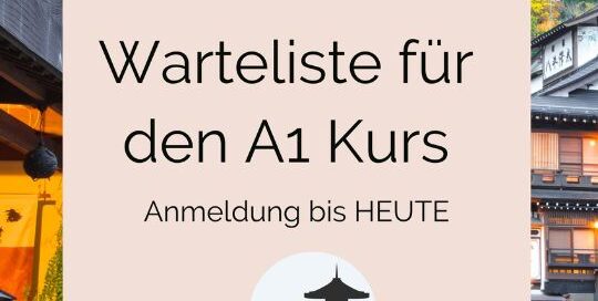 Du hast bis HEUTE den 20.8. noch Zeit dich für die Wartelsite für den neuen A1 Kurs anzumelden und sichere dir dabei tolle Angebote und Extras!