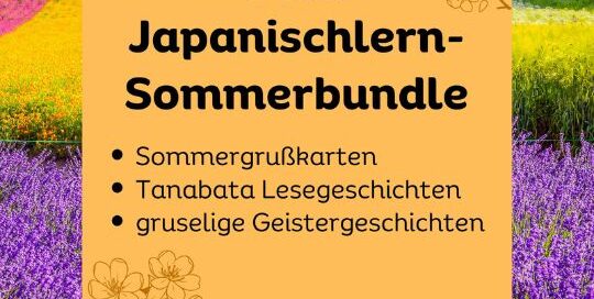 Langsam neigt sich der Sommer dem Ende zu. Jedoch hast du jetzt noch bis zum 30. September die Möglichkeit bei unserem Japanischlern-Sommerbundle zuzuschlagen! Es handelt sich hier um Videokurse, die du unbegrenzt jederzeit anschauen kannst. Mitdabei sind auch gruselige Geistergeschichten, die dich schon einmal auf den Herbst vorbereiten.