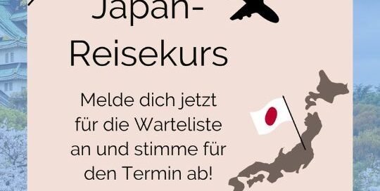 Dieses Angebot umfasst einen Videokurs zum Thema Japanreise und einen Live-Termin mit Manuela Sensei, in dem sie dir in ungefähr 3 1/2 Stunden alles näher bringt, was du für deine Reise benötigst.