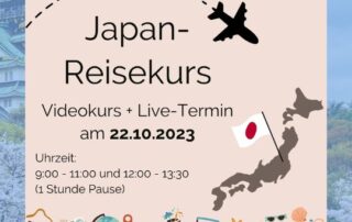 Dieser Reisekurs besteht aus dem Videokurs "13 Tage Reisevorbereitung" und einem 3 1/2-stündigen Live-Termin, in dem du alle deine Fragen stellen kannst und weitere Insider-Infos bekommst.