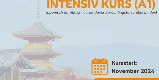 Du willst auf Japanisch sprechen können? Dann ist dieser Kurs perfekt für dich! Bringe innerhalb von nur 9 Wochen deine Sprachfähigkeiten auf ein neues Level mit Conny-Sensei und Elli-Sensei.