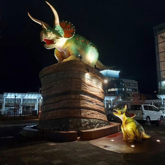 Kürzlich kam mich einer meiner Kursteilnehmer hier in Fukui besuchen. Fukui ist eine schöne Präfektur mit super Essen, viel zum Ansehen (Dinos, Schreine, Tempel, neu aufgebaute Stadt aus dem Mittelalter, schöner Garten mit Adeligen-Residenz, interessanen Museen...) und wenig Touristen. Wir sind auch seit März diesen Jahres mit Shinkansen zu erreichen. Wer also eine Alternative zu Kyoto sucht...