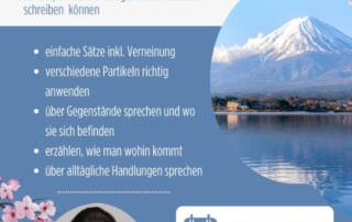 Du hast Hiragana und Katakana bereits gelernt und möchtest endlich mit Grammatik durchstarten? Dann aufgepasst! Am 11 März fängt der neue Japanisch 2 Live-Kurs mit Conny Sensei an.
