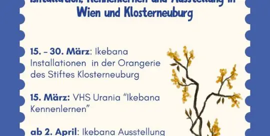 Alle Ikebana-Liebhaber*innen in Wien und Niederösterreich aufgepasst! Im Frühling erwarten euch einige Ikebana-Angebote: