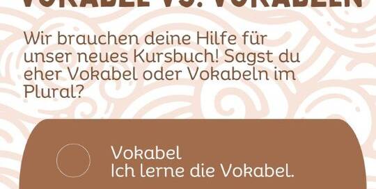 Unser Team arbeitet derzeit an einem brandneuen Kursbuch, das wir in Zukunft in unseren Kursen verwenden möchten.