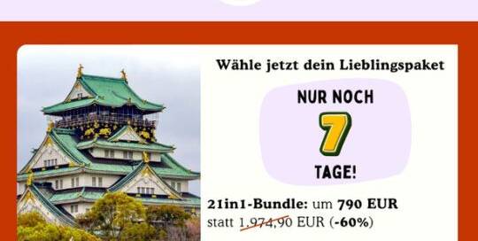 Heute ist es endlich soweit, das 21-teilige Videokurspaket wird wieder angeboten! Finde hier das passende Paket für dich!