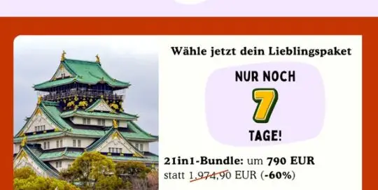 Heute ist es endlich soweit, das 21-teilige Videokurspaket wird wieder angeboten! Finde hier das passende Paket für dich!