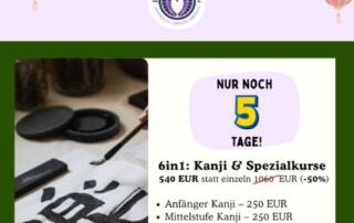 Du willst endlich mit dem Kanjilernen durchstarten oder dir neue Schriftzeichnen aneignen und dabei auch noch etwas über die Kultur lernen? Dann ist dieses Paket genau das richtig für dich!