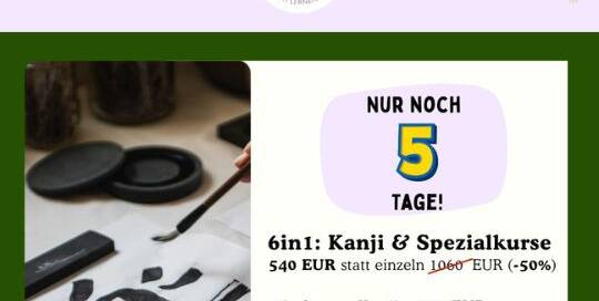 Du willst endlich mit dem Kanjilernen durchstarten oder dir neue Schriftzeichnen aneignen und dabei auch noch etwas über die Kultur lernen? Dann ist dieses Paket genau das richtig für dich!