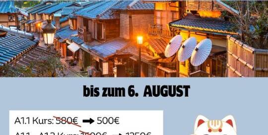 Das Sonderangebot geht nur noch bis HEUTE (6. August)!