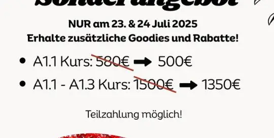 Du hast Hiragana und Katakana bereits gelernt? Dann erfüllst du alle Vorraussetzungen, um beim A1.1 Kurs mitzumachen!