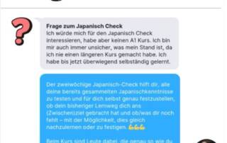 Vor kurzem erhielt ich eine Frage zum 'Japanisch-Check' und gab natürlich gleich eine Antwort darauf.