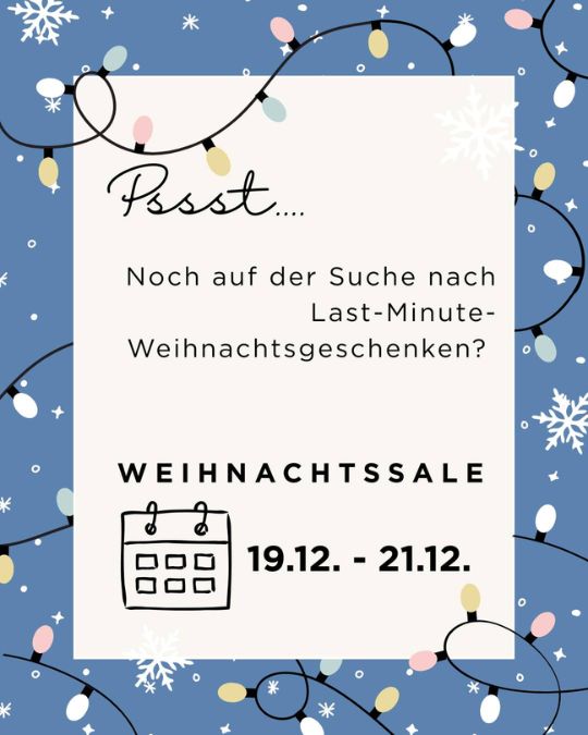 Bist du noch auf der Suche nach Last-Minute-Weihnachtsgeschenken?
Dann aufgepasst - hier ist für jeden etwas dabei!