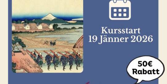 Am 19. Jänner startet wieder ein neuer A1 Japanischkurs für absolute Anfänger mit Conny-sensei. Bis zum 14. Jänner hast du die Chance, dir extra Rabatte zu sichern!