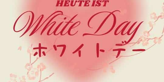 Am 14. März, genau ein Monat nach dem Valentinstag, wird in Japan der ホワイトデー (howaito dee) „White Day“ gefeiert.